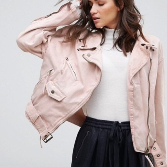 Free People Jackets & Blazers - 1 LEFT!!!!! NWT FP Moto Jean Jacket